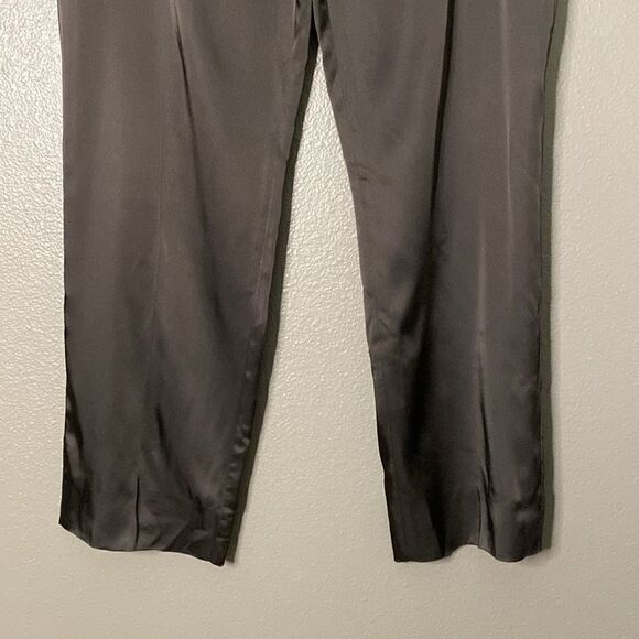Miu Miu Chocolate Brown Satin Trouser Dress Pants - Picture 4 of 14